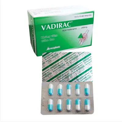 Vadirac 250mg Vacopharm (Hộp 10 vỉ x 10 viên) – Thuốc giảm đau